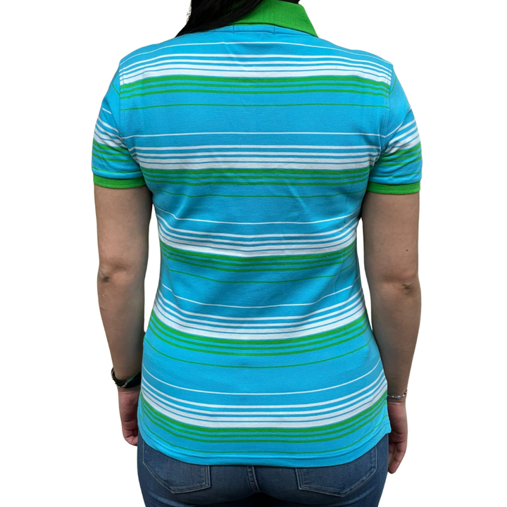 Scuderia Ferrari F1™ Polo Striped Women - Blue /Green Turquoise