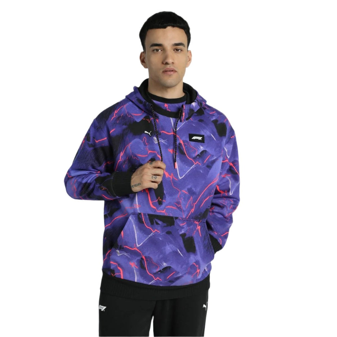 PUMA x F1® Neon Energy All-Over Print Hoodie Men - Purple