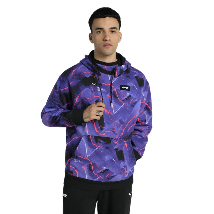 PUMA x F1® Neon Energy All-Over Print Hoodie Men - Purple