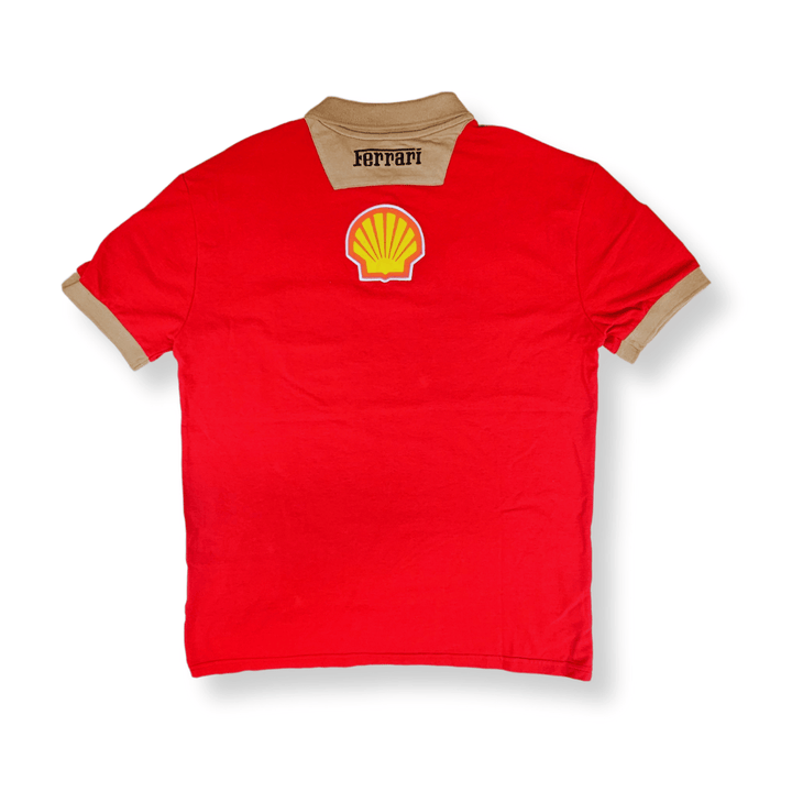 Polo de hombre del equipo técnico de la Scuderia Ferrari firmado por Charles Leclerc y Carlos Sainz - Rojo