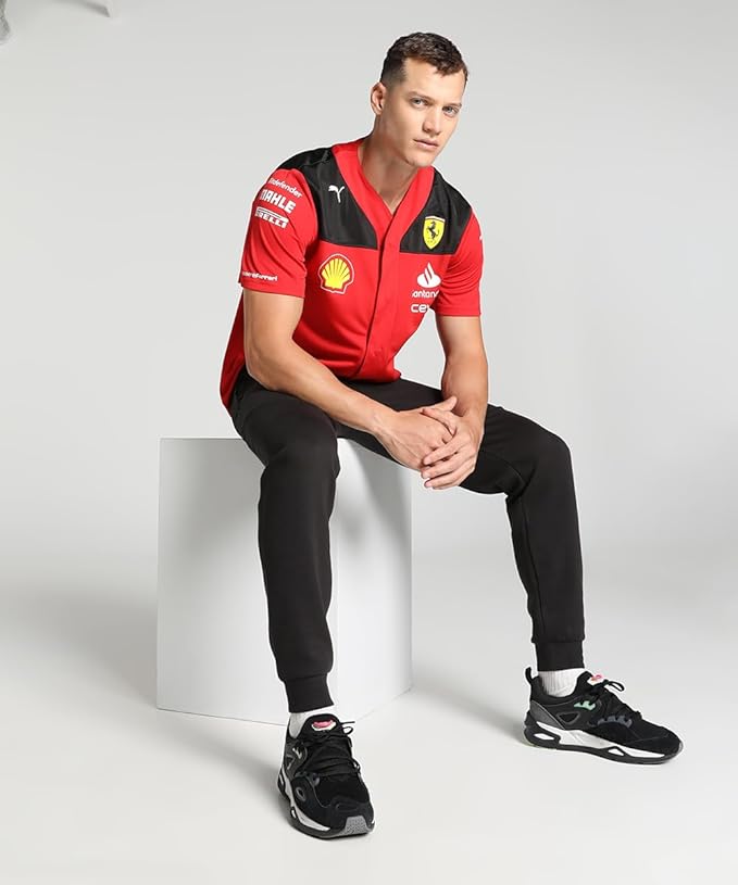 Miami Scuderia Ferrari Baseball Men's Jersey - Red