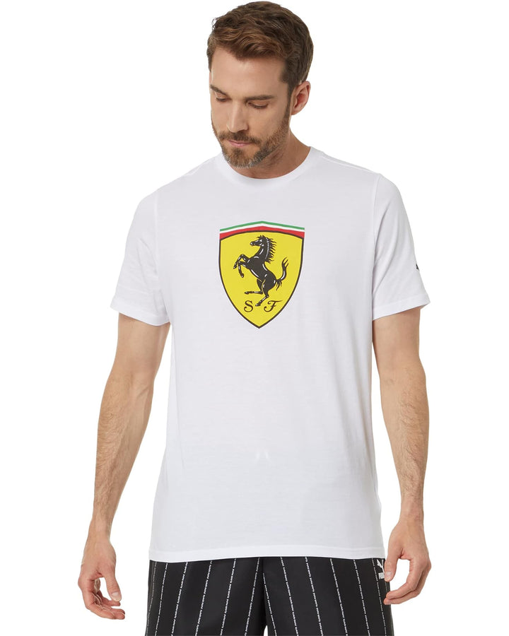 Puma Scuderia Ferrari Big Shield T-Shirt Adult - White