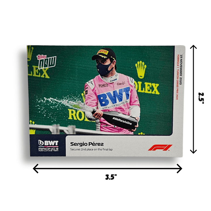 Carte à collectionner de l'équipe Alpine F1™ Topps Racing Point Sergio Perez, 2e place du Grand Prix de Turquie de F1™ 2020