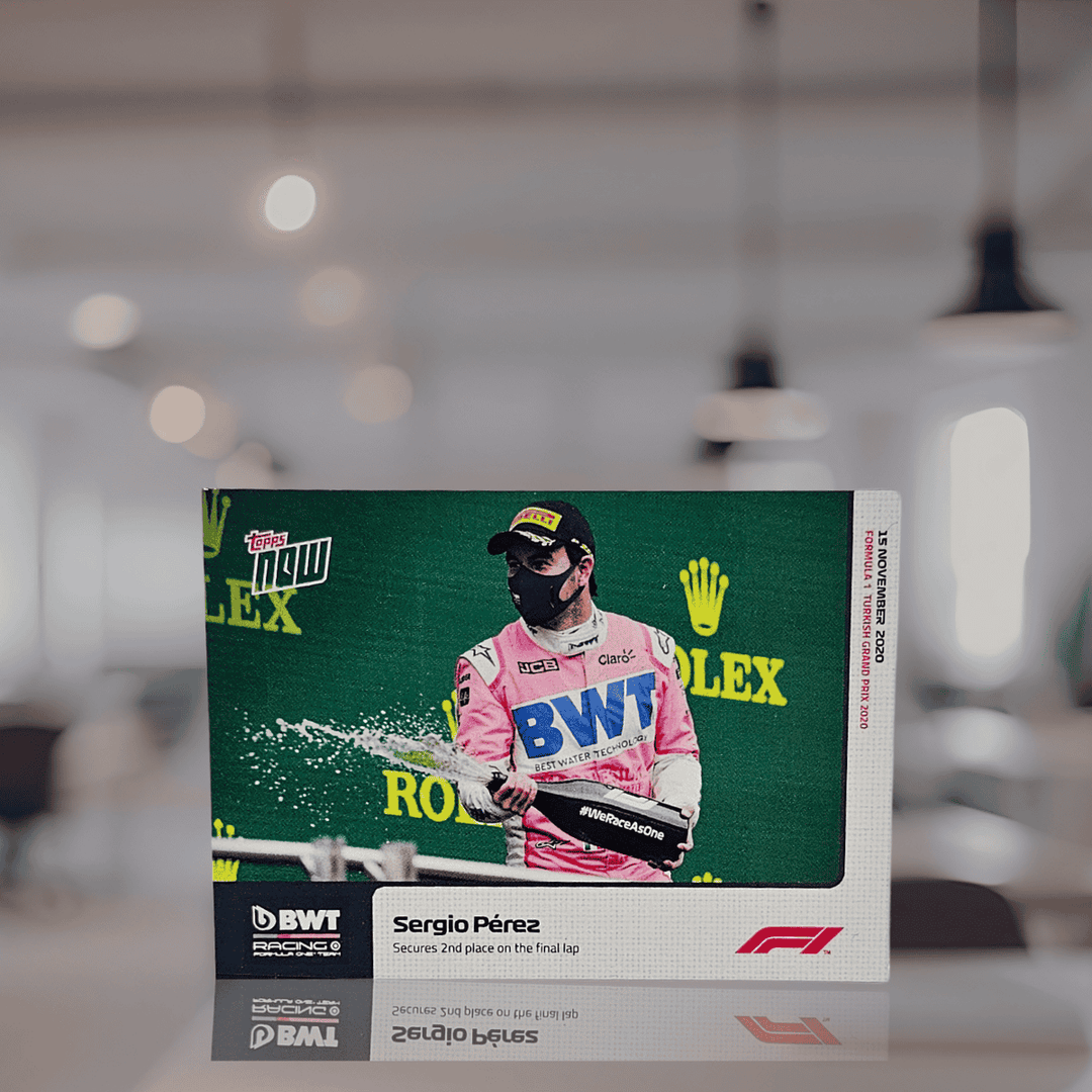 Carte à collectionner de l'équipe Alpine F1™ Topps Racing Point Sergio Perez, 2e place du Grand Prix de Turquie de F1™ 2020