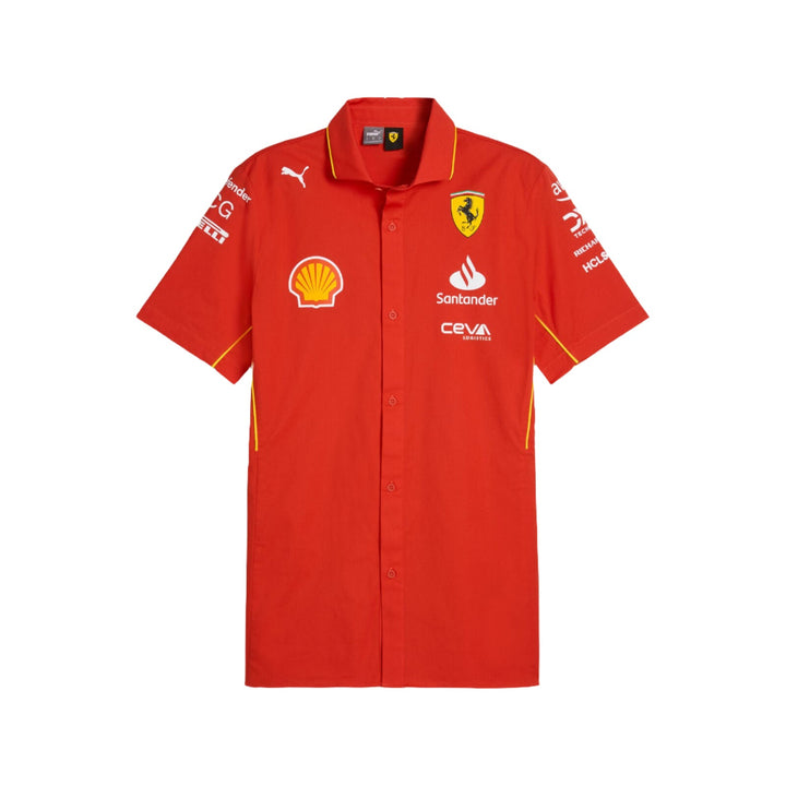 2024 SCUDERIA FERRARI F1™ MEN'S BUTTON UP SHIRT  - RED