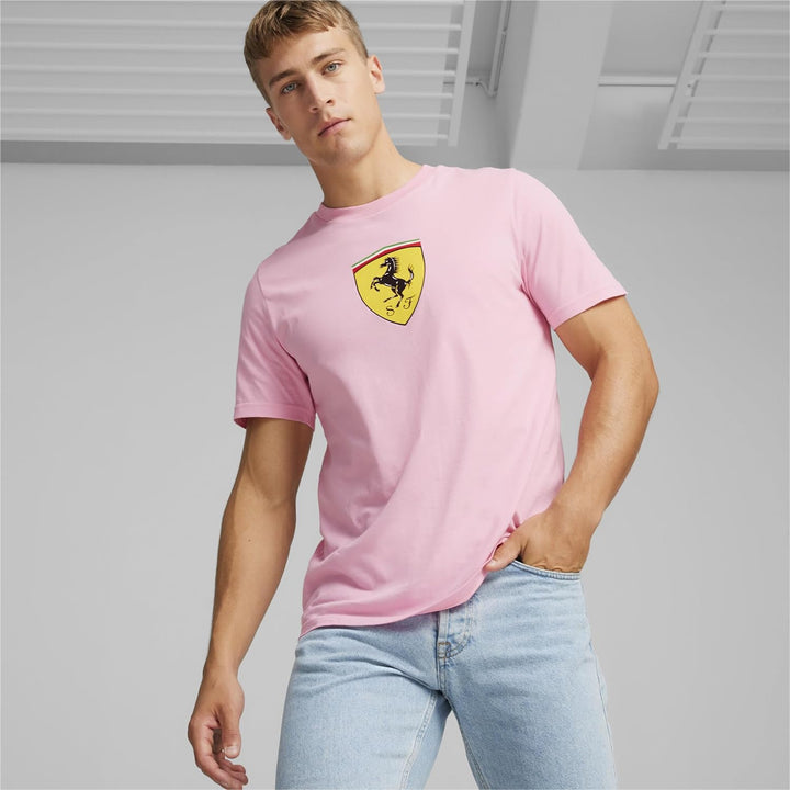 2024 Puma Scuderia Ferrari Big Shield Race Men's T-Shirt - Pink