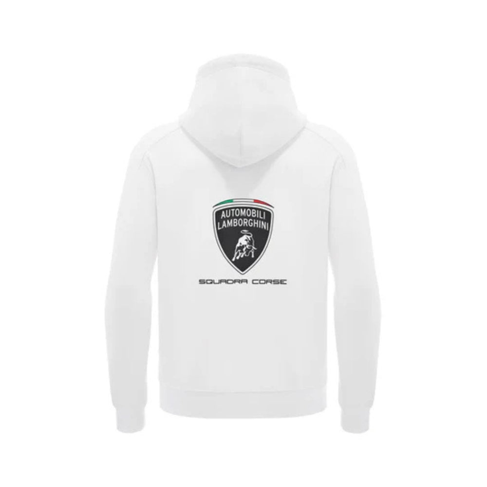 Automobili Lamborghini SC63 Hypercar Men's Full Zip Hoodie in White