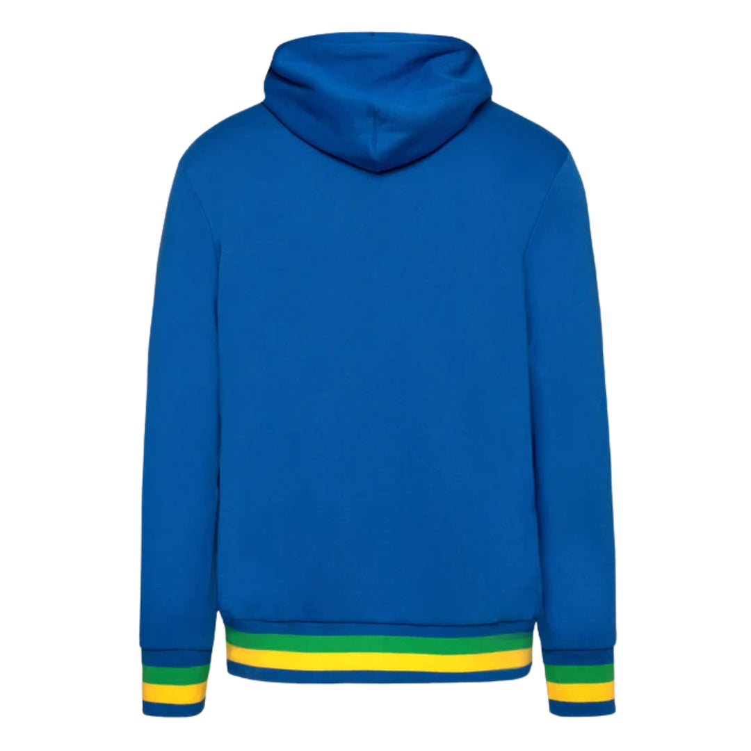 Ayrton Senna Fanwear Collegiate Hooded Men's Sweatshirt - Blue