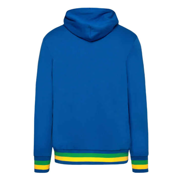 Ayrton Senna Fanwear Collegiate Hooded Men's Sweatshirt - Blue