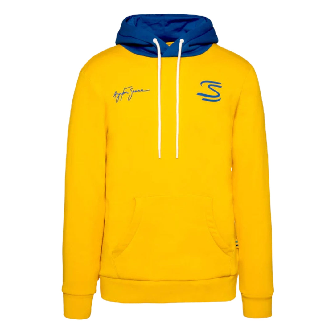 Ayrton Senna Seek Your Truth Circle Hooded Men's Sweatshirt - Yellow