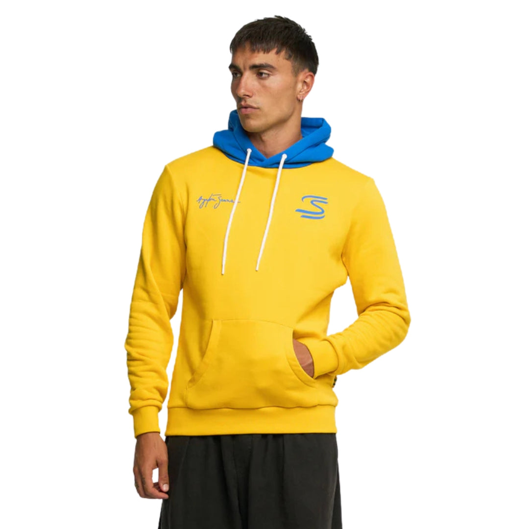 Ayrton Senna Seek Your Truth Circle Hooded Men's Sweatshirt - Yellow
