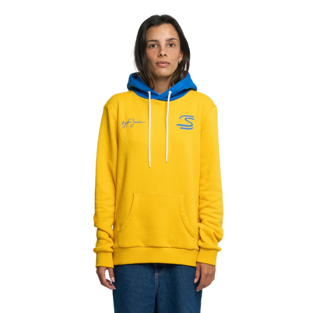 Ayrton Senna Seek Your Truth Circle Hooded Men's Sweatshirt - Yellow