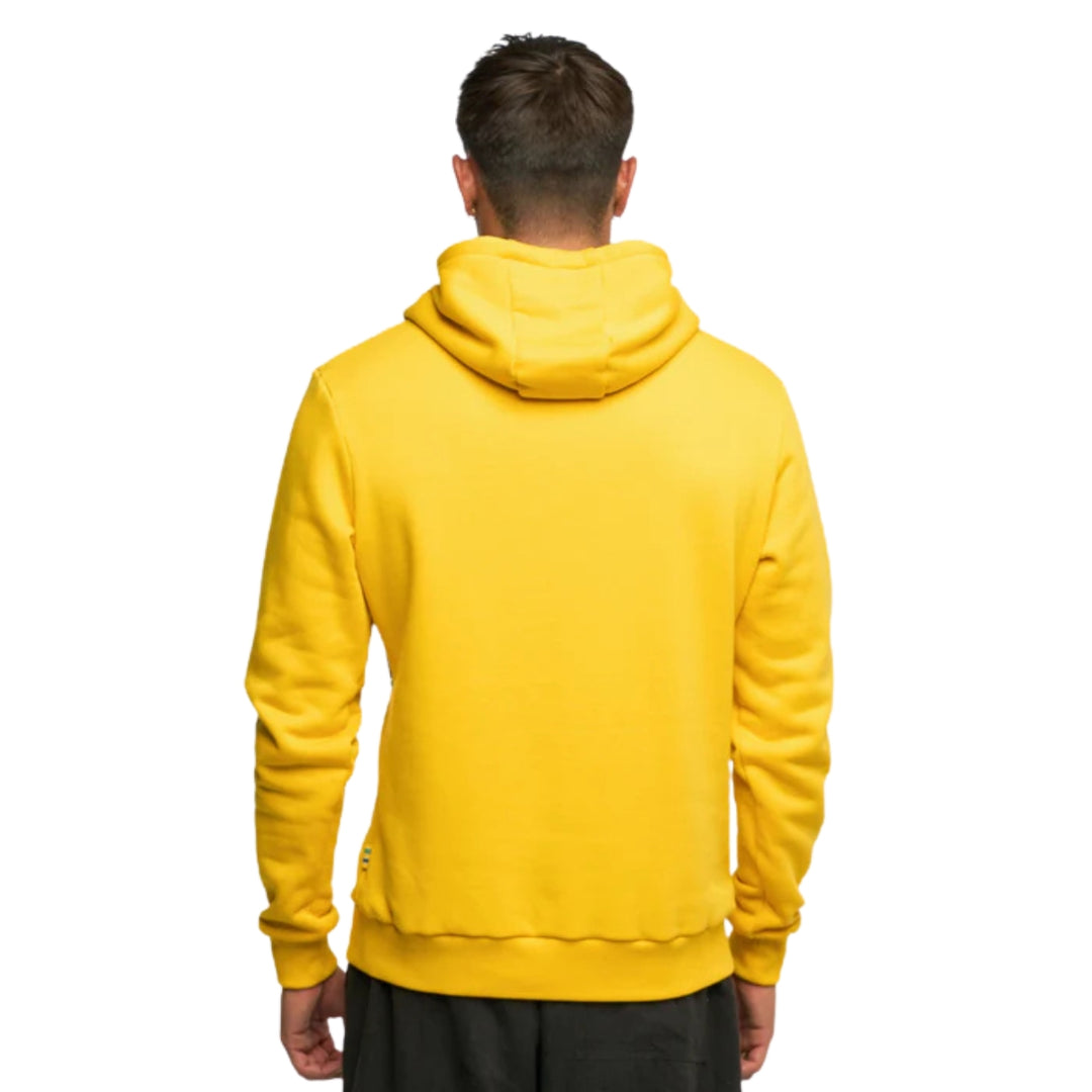 Ayrton Senna Stripe Pullover Hooded Men's Sweatshirt - Yellow