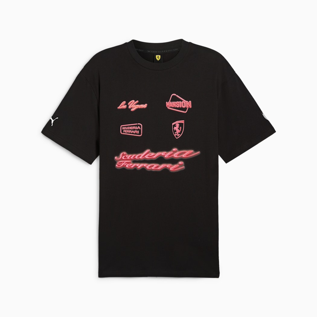 Ferrari Las Vegas Mansion Race Neon Energy Archive Men's T-Shirt -Black