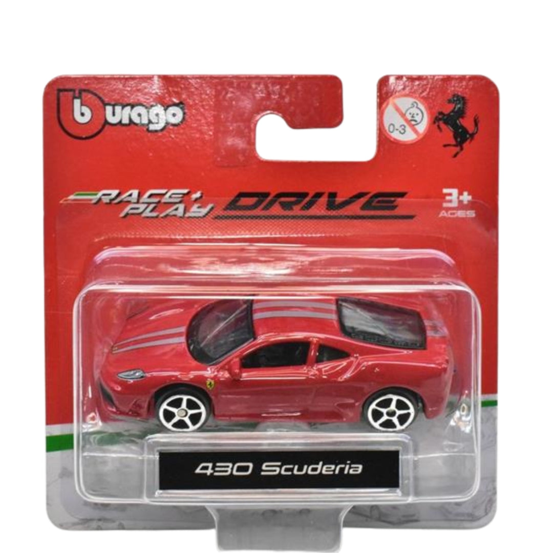 Ferrari 430 Scuderia Bburago Race + Play 1:64 Scale Model Car - Red