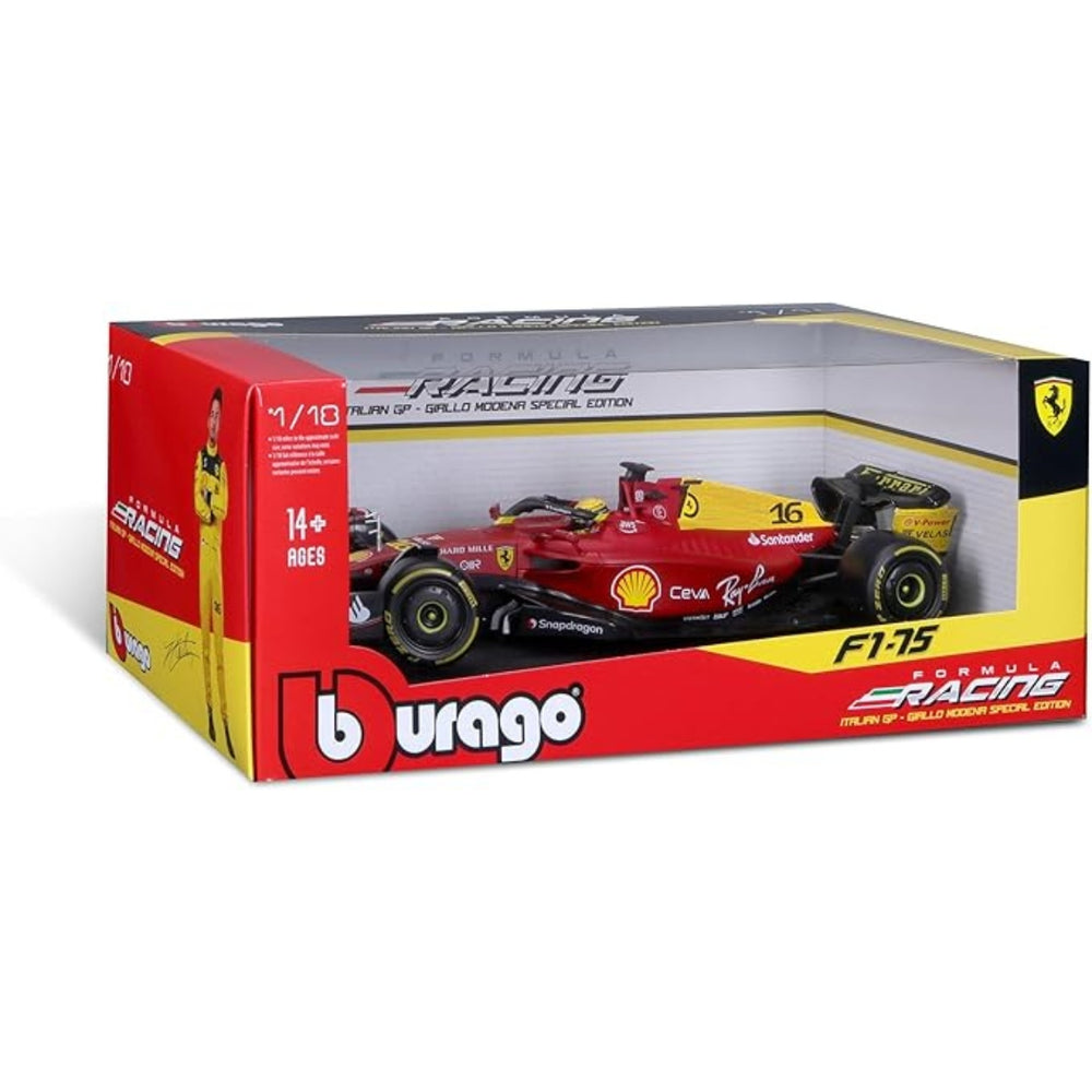 Scuderia Ferrari Charles Leclerc F1-75 Italian GP Bburago 1:18 Scale Model Car - Red
