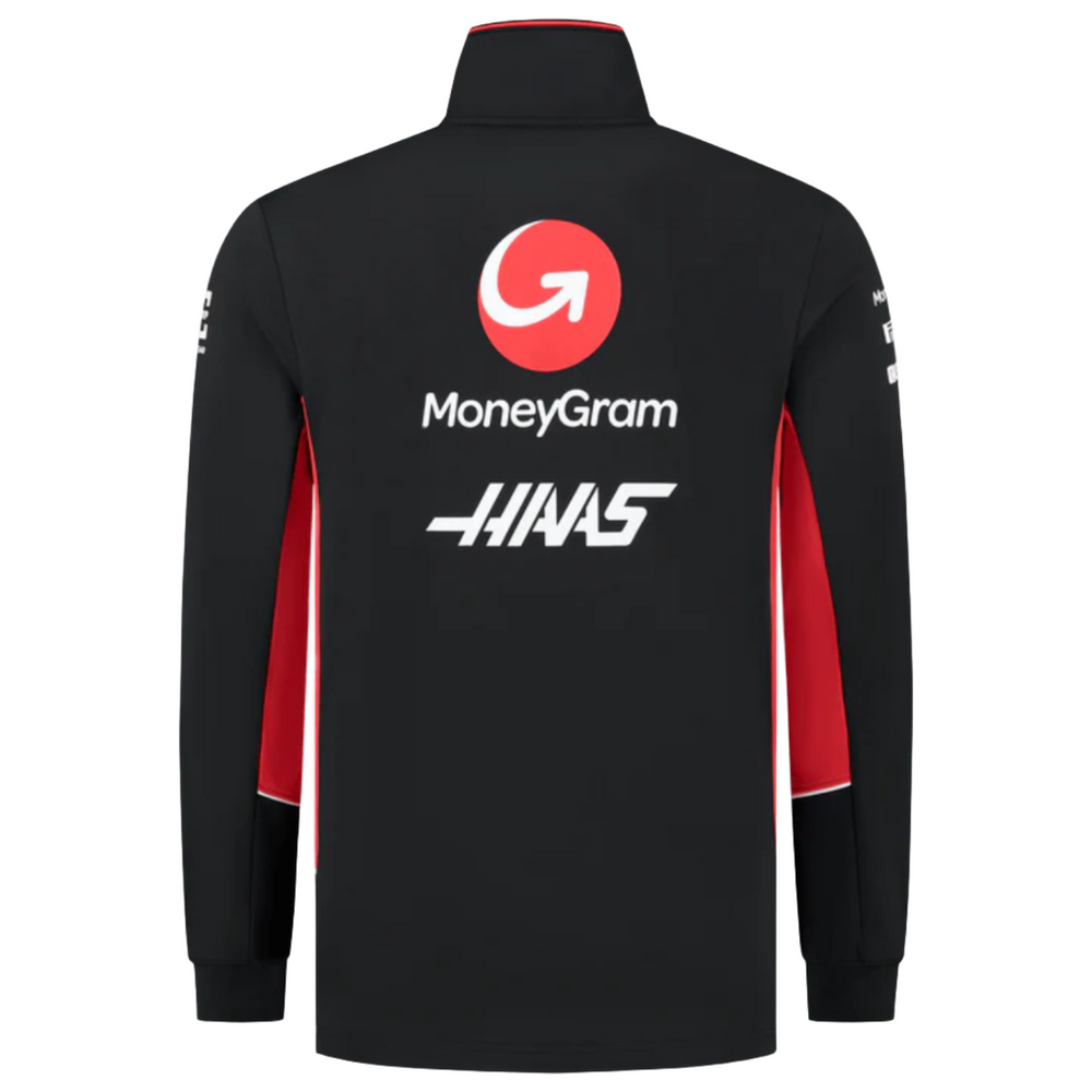 Haas F1™ Team Men's Fitted Half-Zip Sweater - Black