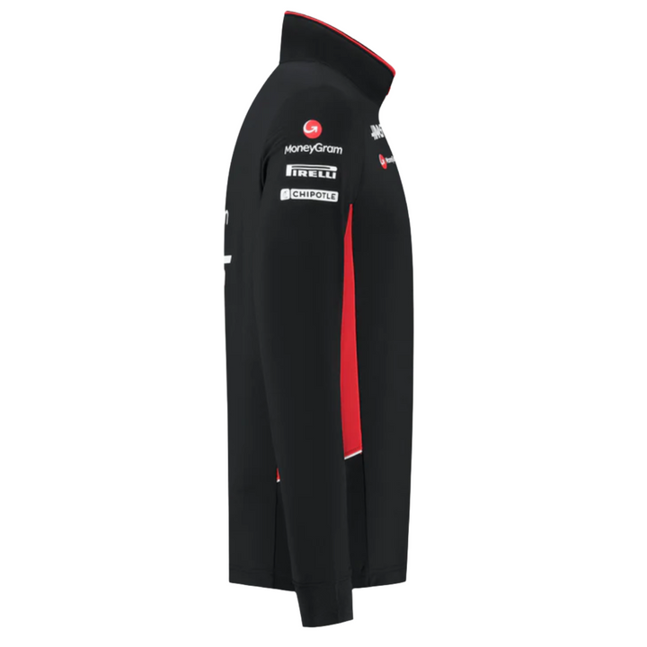 Haas F1™ Team Men's Fitted Half-Zip Sweater - Black