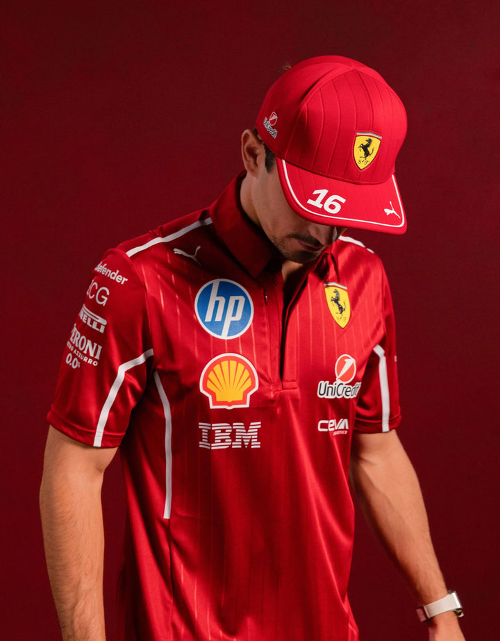 2025 Ferrari F1 Team Charles Leclerc Driver Baseball Hat - Dark Cherry Red