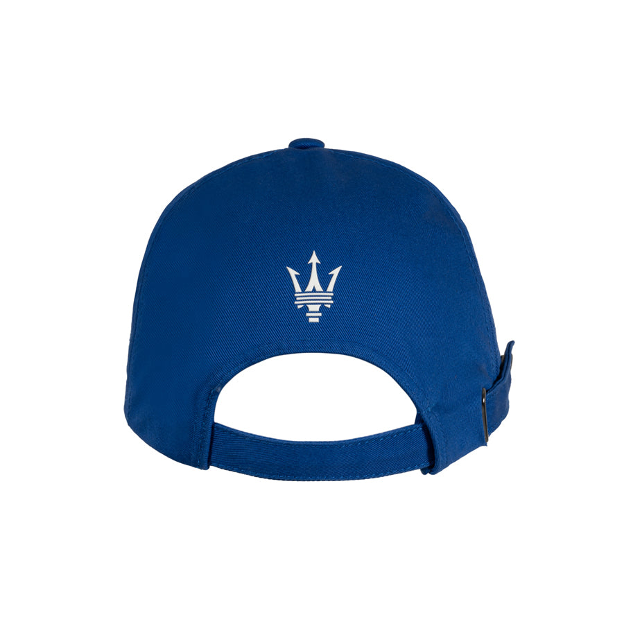 Maserati Corse Trident Logo 5 Panel Adult Baseball Cap - Blue