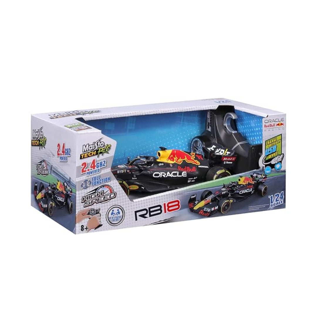 Automóvil de control remoto Maisto F1™ Red Bull Racing RB18 #1 Max Verstappen 1:24 - Azul marino