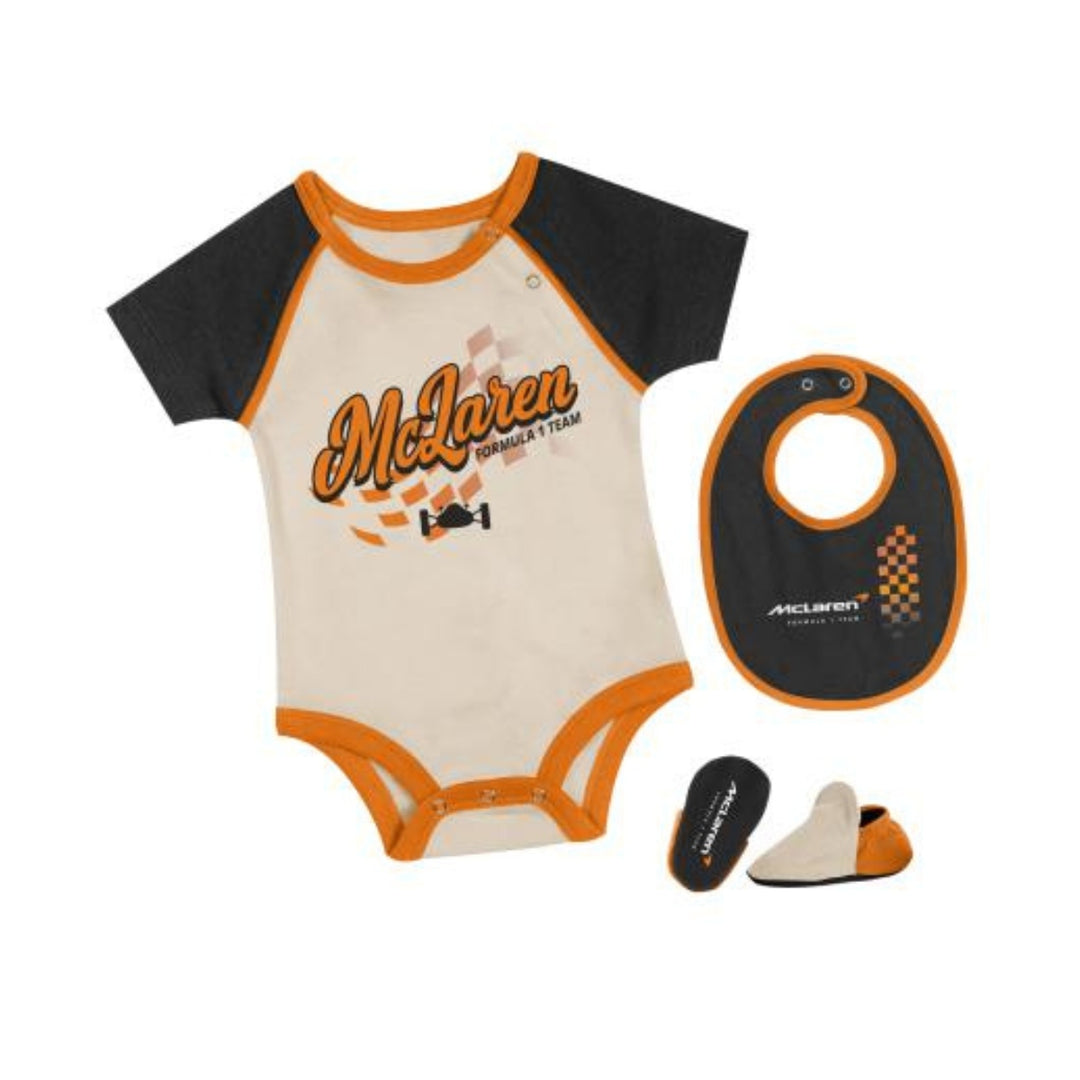 McLaren F1™ Team Baby Bodysuit 3 Set - Beige