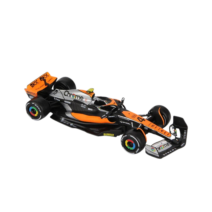 McLaren F1™ Team BRITISH GP Lando Norris & Oscar Piastri MCL60 Bburago 1:43 Scale Model Car - Papaya