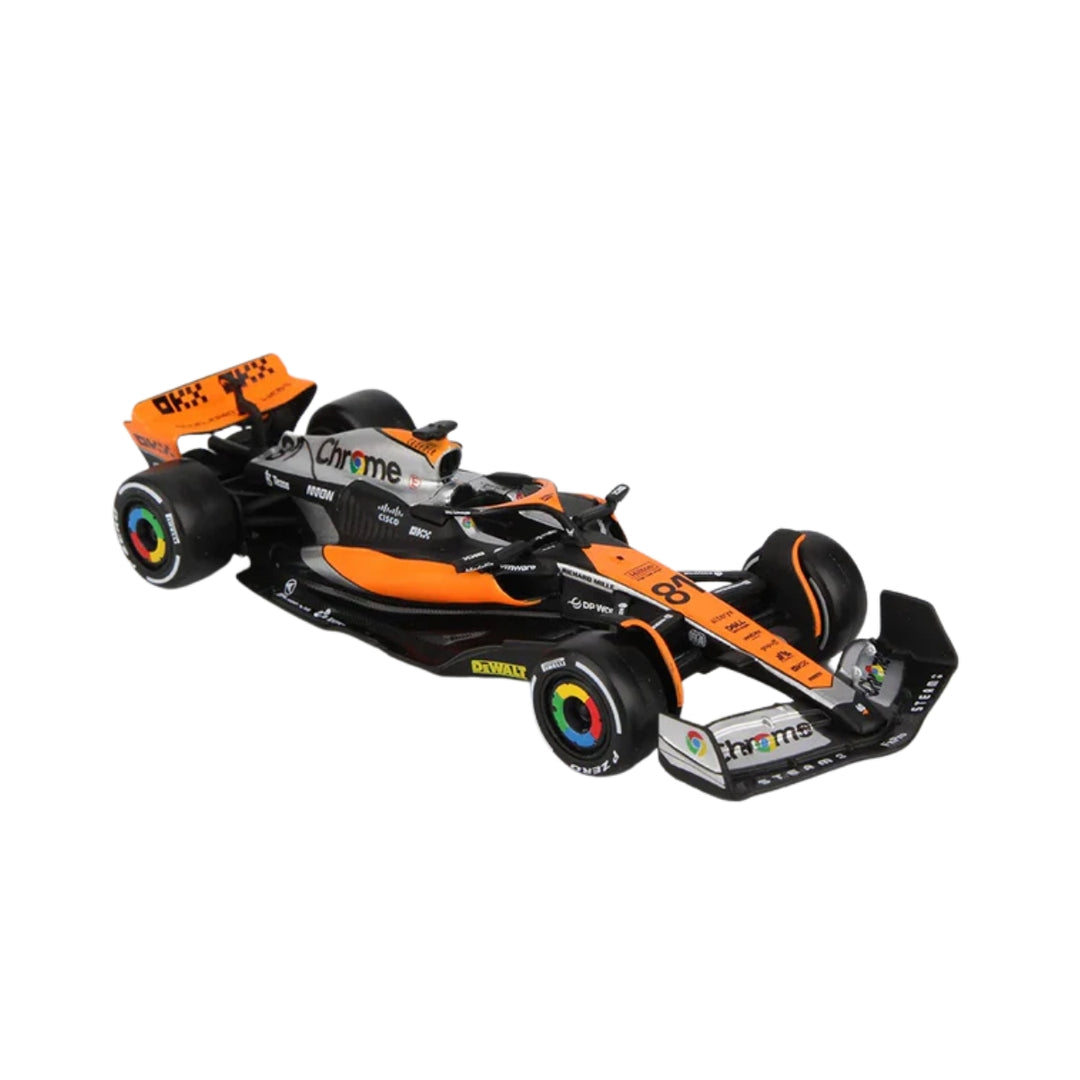McLaren F1™ Team BRITISH GP Lando Norris & Oscar Piastri MCL60 Bburago 1:43 Scale Model Car - Papaya