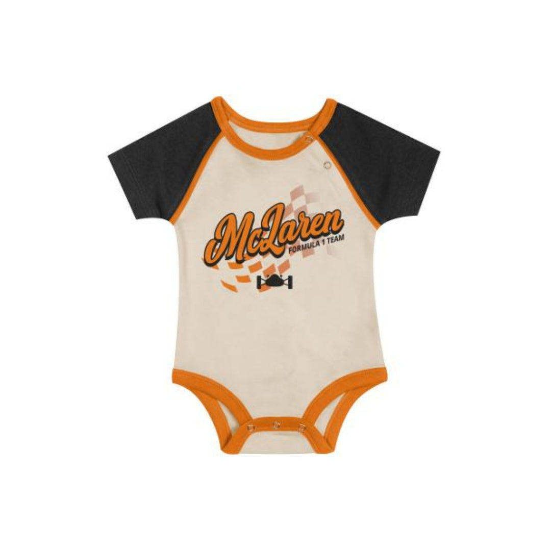 McLaren F1™ Team Baby Bodysuit 3 Set - Beige