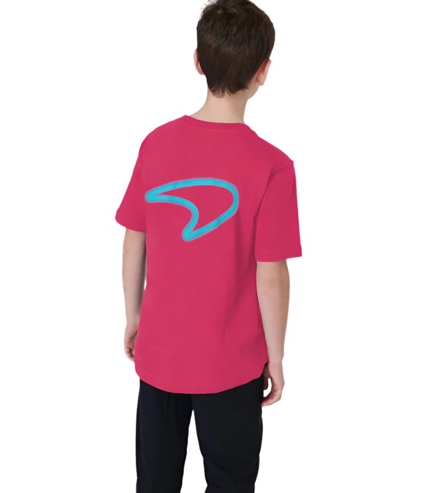 McLaren F1™ Team Miami Neon Logo Junior Kids Unisex T-shirt - Pink