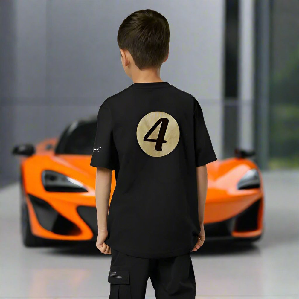 McLaren F1™ Team Monaco GP Lando Norris Drivers Kid's T-shirt - Black / Orange