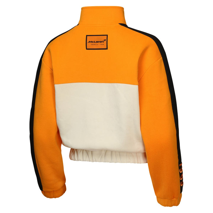 2025 McLaren F1™ Team 'Top Speed' Women's Fleece Track Jacket - Papaya and Beige