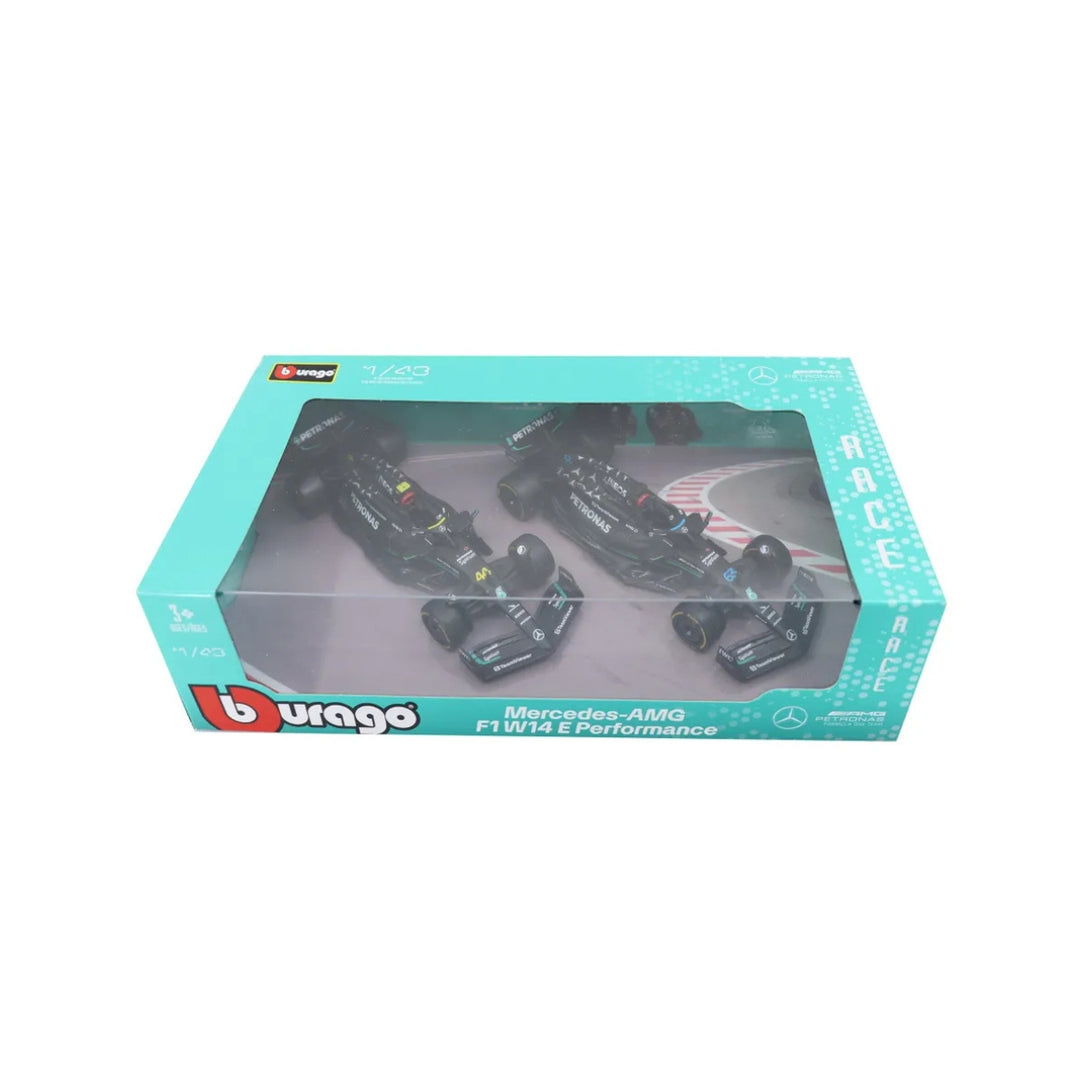 Mercedes AMG Petronas F1™ Team Lewis Hamilton & George Russell Bburago 1:24 Scale Model Car - Black