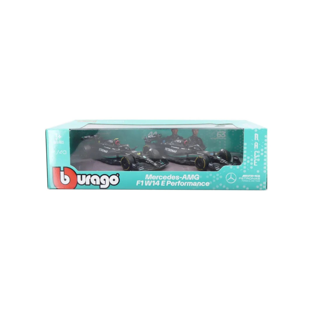 Mercedes AMG Petronas F1™ Team Lewis Hamilton & George Russell Bburago 1:24 Scale Model Car - Black