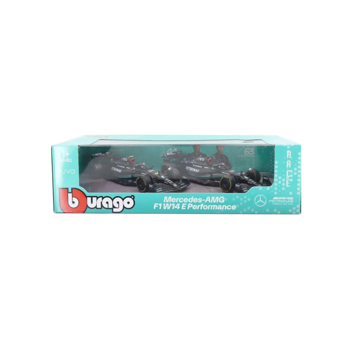 Mercedes AMG Petronas F1™ Team Lewis Hamilton & George Russell Bburago 1:24 Scale Model Car - Black
