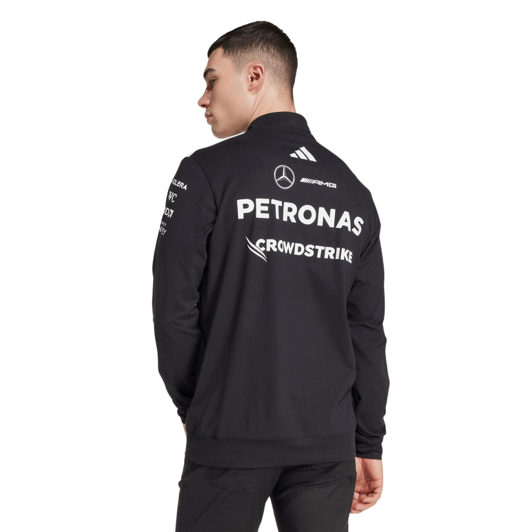 2025 Mercedes AMG Petronas F1™ Team x Adidas Men's 1/4 Zip Sweatshirt - Black