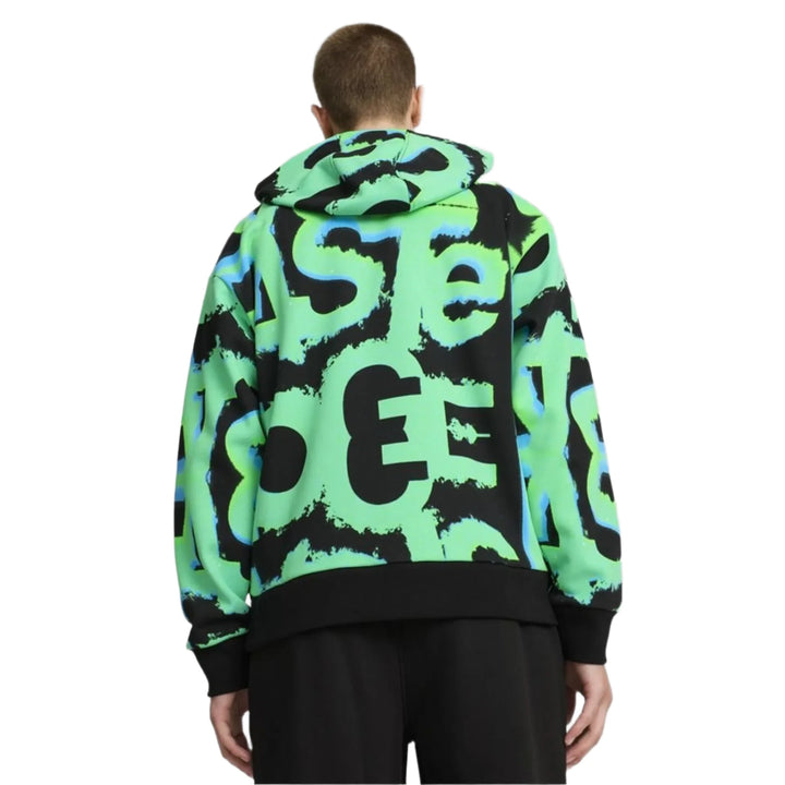 2024 Puma Mercedes AMG F1™ Team Neon Energy Hoodie mit Allover-Print Herren - Black