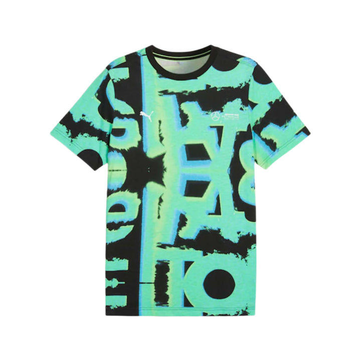 Mercedes AMG Petronas F1™ Team Neon Energy Las Vegas GP Allover-Print Men's T-shirt - Green