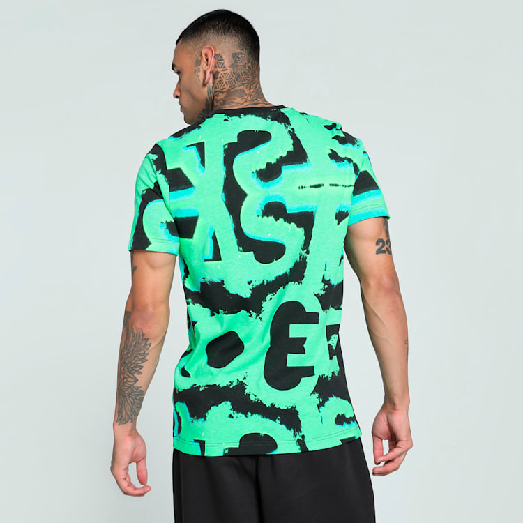 Mercedes AMG Petronas F1™ Team Neon Energy Las Vegas GP Allover-Print Men's T-shirt - Green