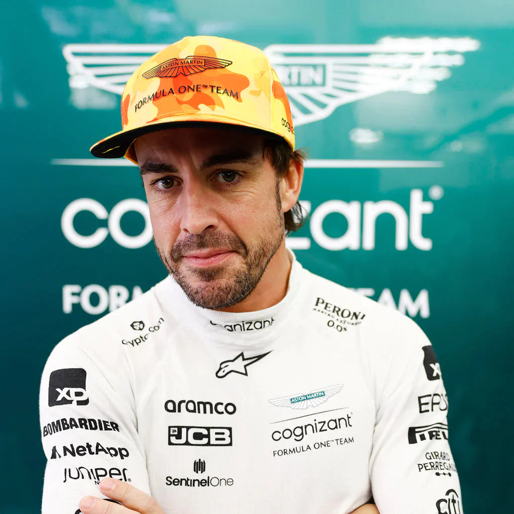Fernando Alonso Aston Martin F1™ Spanish Grand Prix Flat Brim Cap - Men - Orange