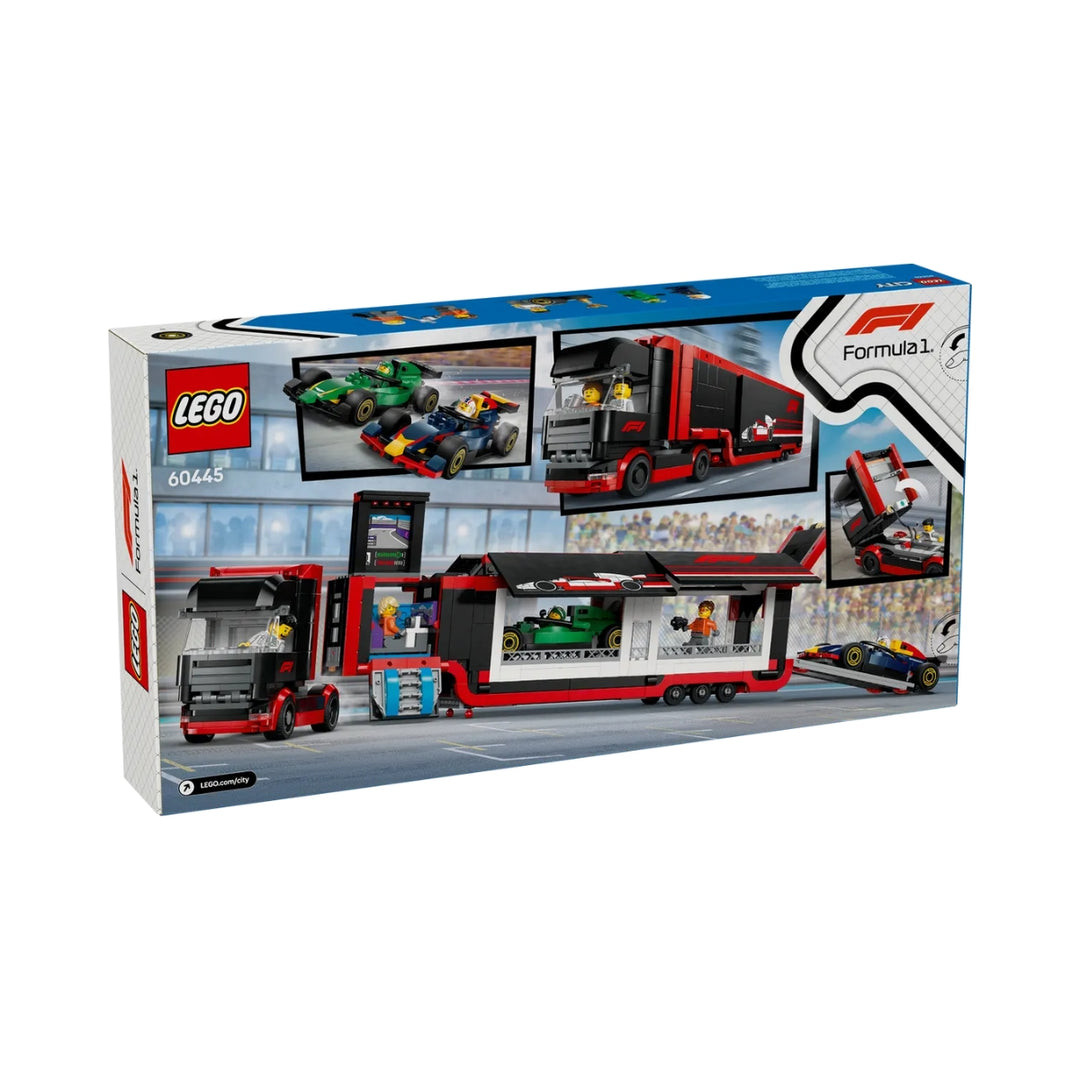 Oracle Red Bull Racing F1™ Team & Aston Martin F1™ Team Truck with RB20 & AMR24 F1™ LEGO 1:24 Scale Model Car - Muticolour