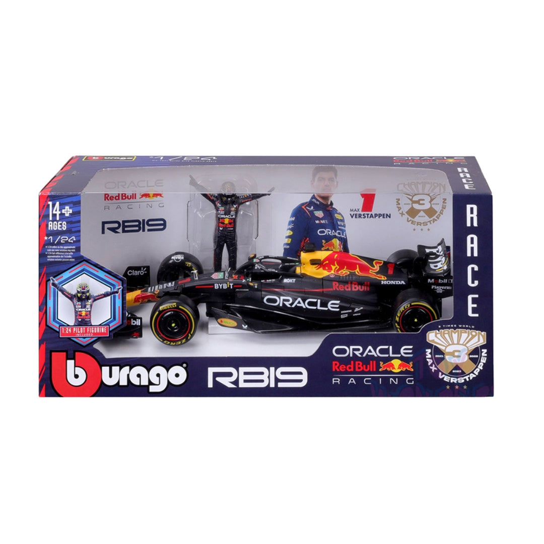 Red Bull Racing F1™ Team Max Verstappen RB19 Bburago 1:24 Scale Model Car - Blue