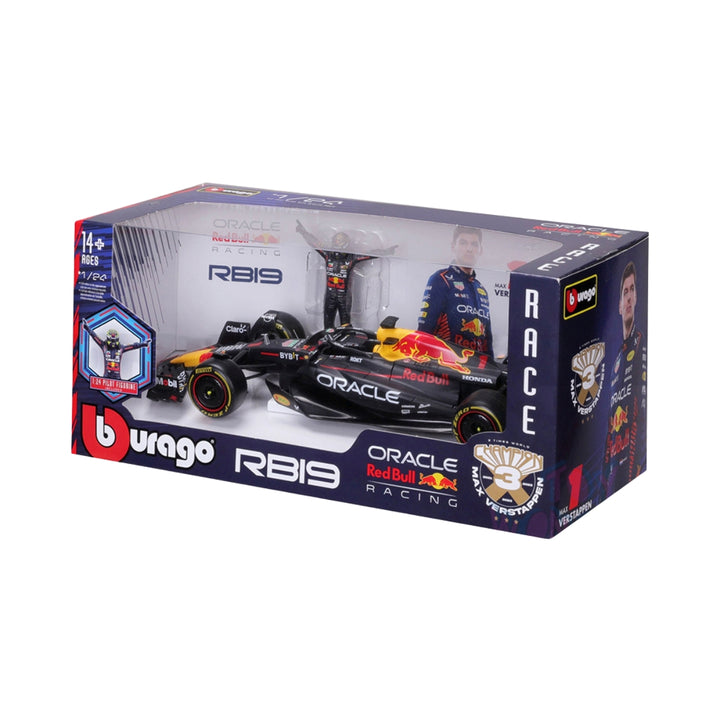 Red Bull Racing F1™ Team Max Verstappen RB19 Bburago 1:24 Scale Model Car - Blue