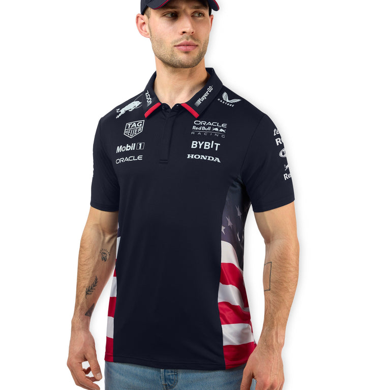 Red Bull Racing F1™ Team Austin Las Vegas GP USA Edition Men's Polo - Night Sky