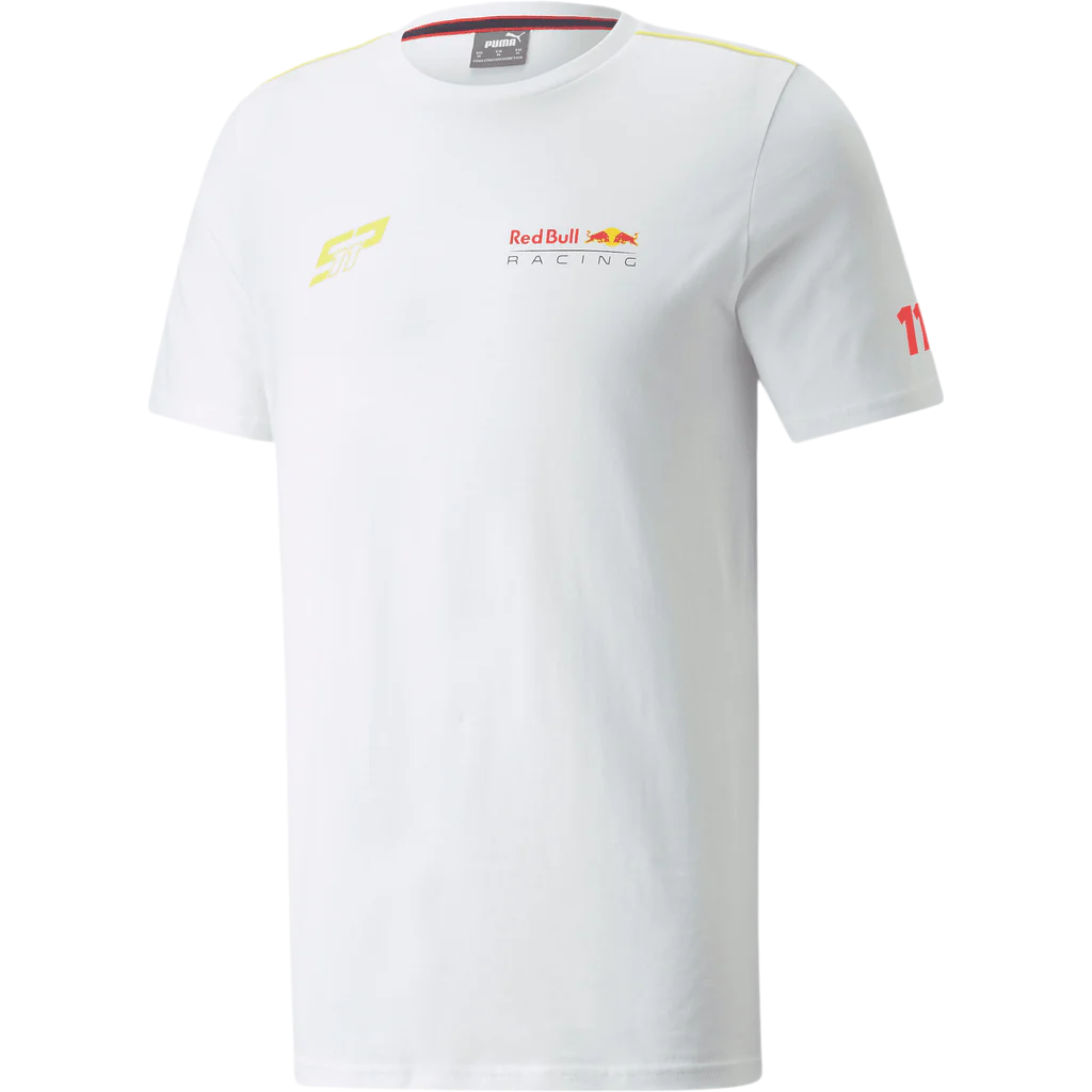 Camiseta Puma Formula Uno Remera Sergio Perez Red Bull Checo SP11 Blanca de Hombre