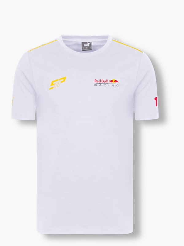 Polera Playera Franela Oficial Sergio Perez Red Bull Blanca