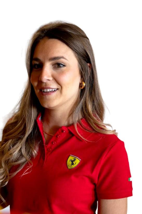 Scuderia Ferrari Ladies Classic Pocket Shield Women's Polo Golf Shirt -Red