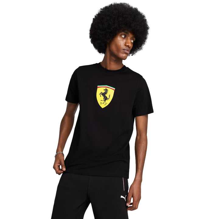 2025 Scuderia Ferrari F1™ Race CR Big Shield Men's T-Shirt - Rosso Corsa Red / Black / Green Moon