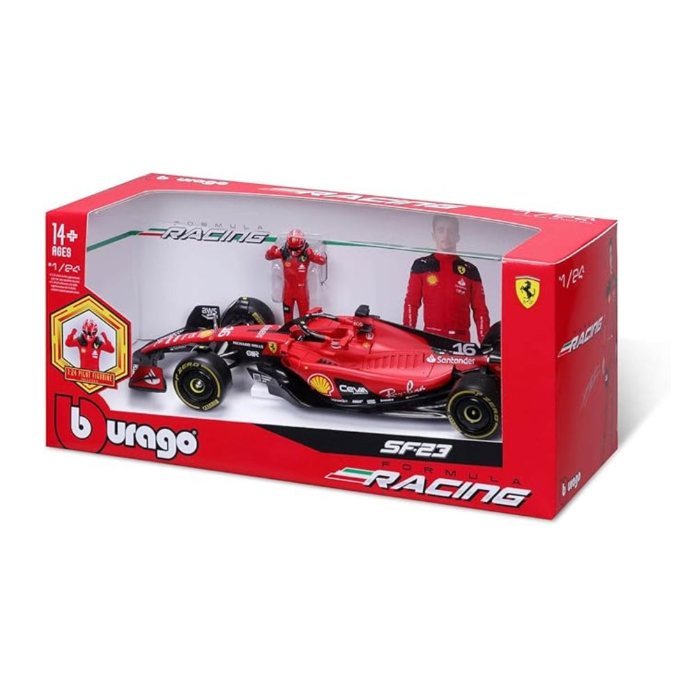 Scuderia Ferrari F1™ Team Charles Leclerc SF-23 Bburago 1:24 Scale Model Car - Red