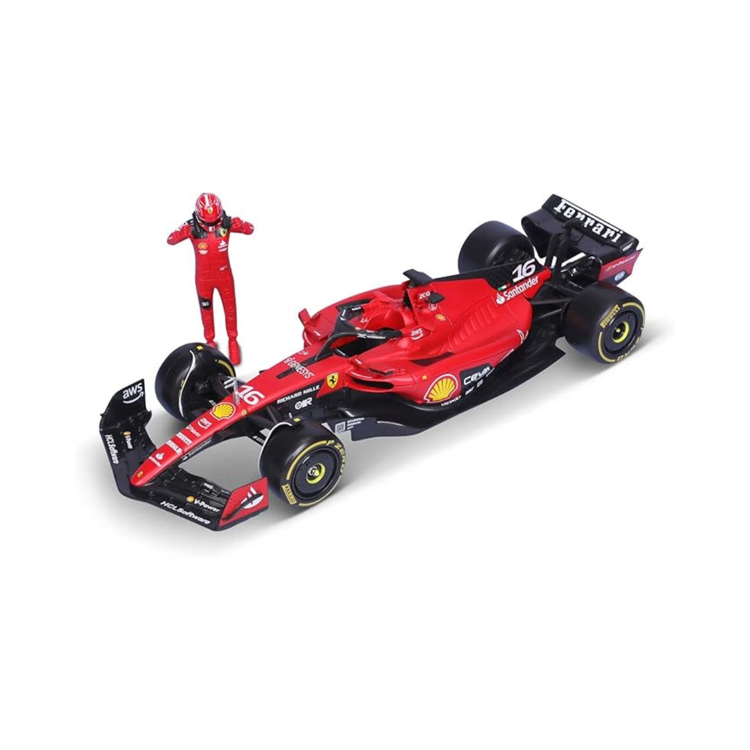Scuderia Ferrari F1™ Team Charles Leclerc SF-23 Bburago 1:24 Scale Model Car - Red